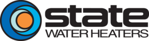 Commercial and residential plumbing services by State Water Heaters logo.